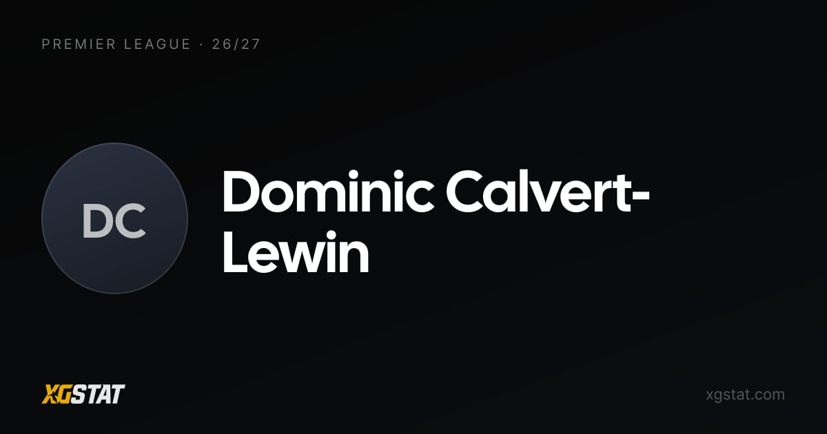 Dominic Calvert-Lewin underlying stats 2026-27: xGI and form