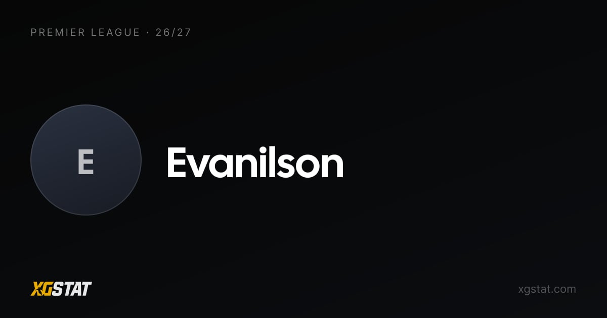 Evanilson underlying stats 2026-27: xGI and form | xG Stat