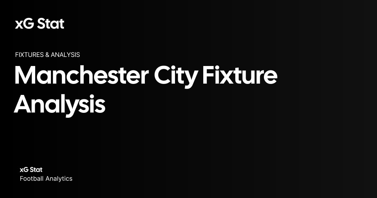 Manchester City fixtures 2026-27: difficulty and xG form